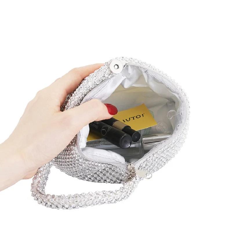 Женская блестящая сумка через плечо, элегантные блестящие сумки на плечо, клатч, модная сумка-тоут с цепочкой, женский шикарный вечерний свадебный клатч