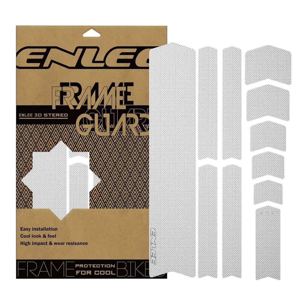 ENLEE Bike Frame Protection Tape, Non-Yellowing Transparent Bike Frame Protection Kit, Clear Honeycomb PVC Anti-Scratch Protector For MTB/Road/Gravel