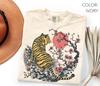 Retro Tiger Shirt Comfort Colors®, Cherry Blossom Tiger Shirt, Vintage Japanese Art Shirt, Aesthetic Nature Animal Shirt, Sakura Tiger Shirt