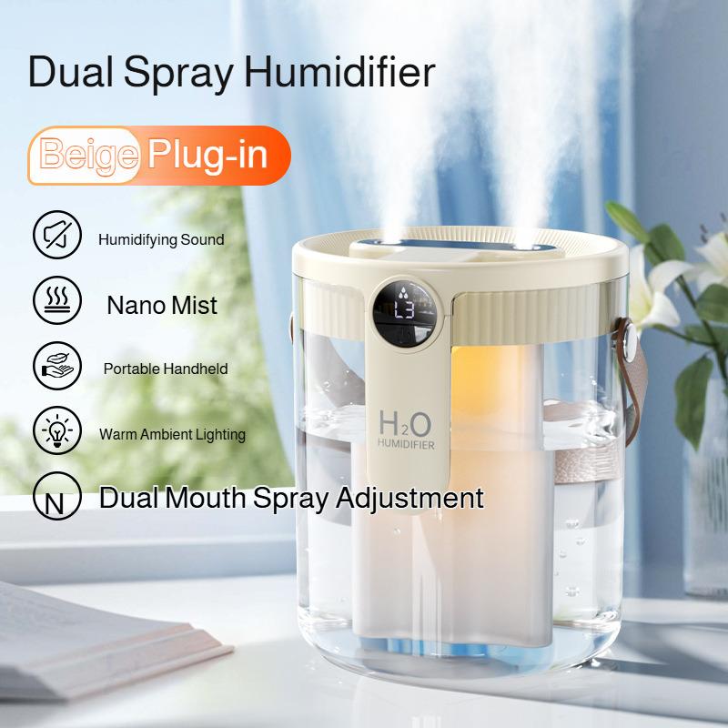 USB Small Humidifier With Three Sprays And Large Amount Of Mist/Mini Humidifier With Night Light For Bedroom Desktop Large Mist