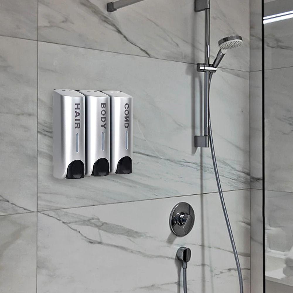 Refillable Wall Mounted Soap Dispenser Lock Hand Sanitizer Holder Hand Soap Jar Shampoo