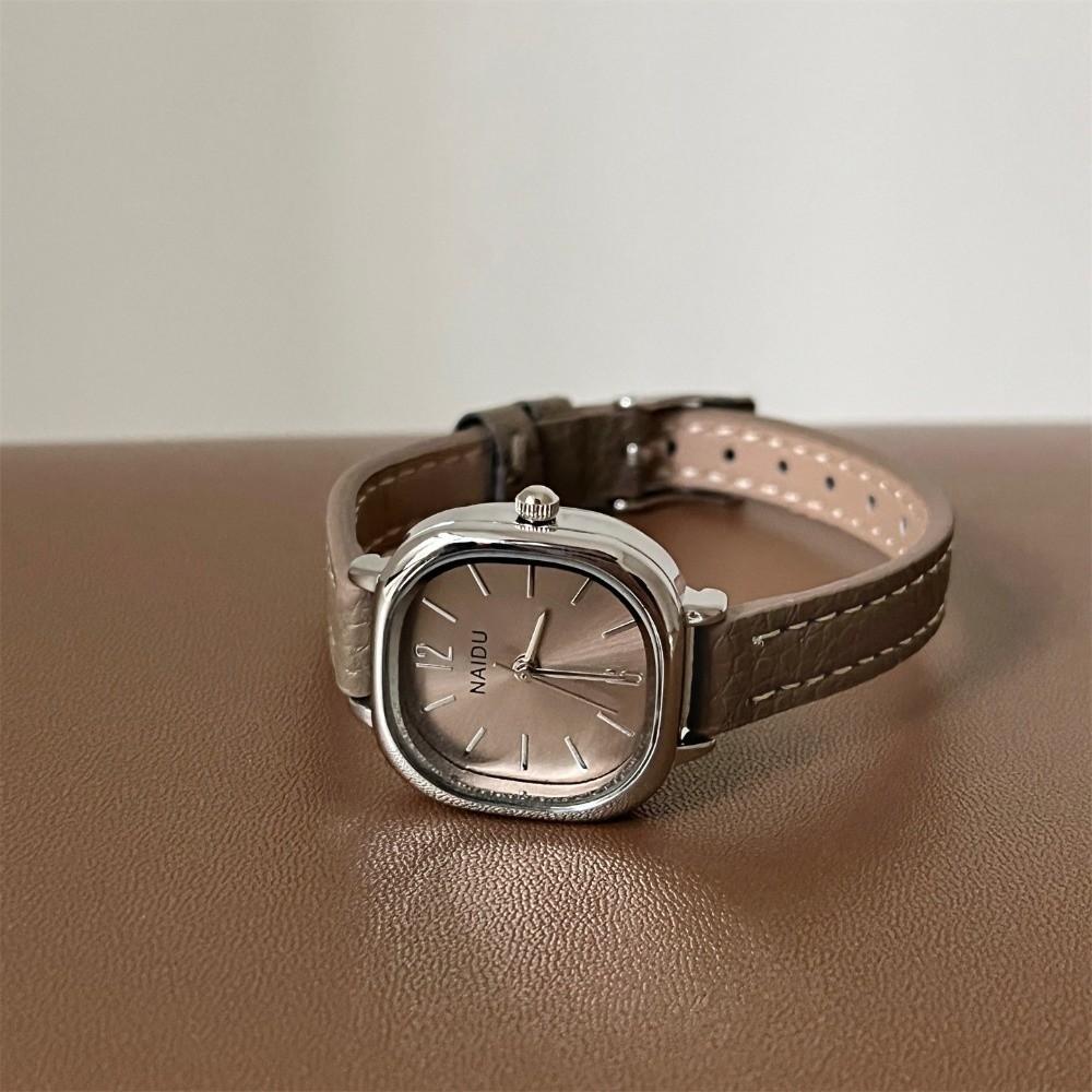 Square Dial Women Wristwatch Leather Strap Square Dial Watch Elegant Quartz Watch Women