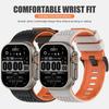 Двухцветный силиконовый ремешок для Apple Watch Series 11 10 9 8 7 6 SE3, дышащий спортивный ремешок для Iwatch Ultra 3/2 49 мм 42 44 45 46 мм