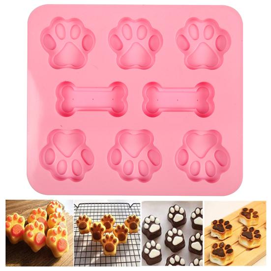 Форма для десерта, термостойкая пищевая форма, не содержит бисфенола А, антипригарное покрытие в форме собачьей лапы, форма для торта, шоколада, кухонные принадлежности