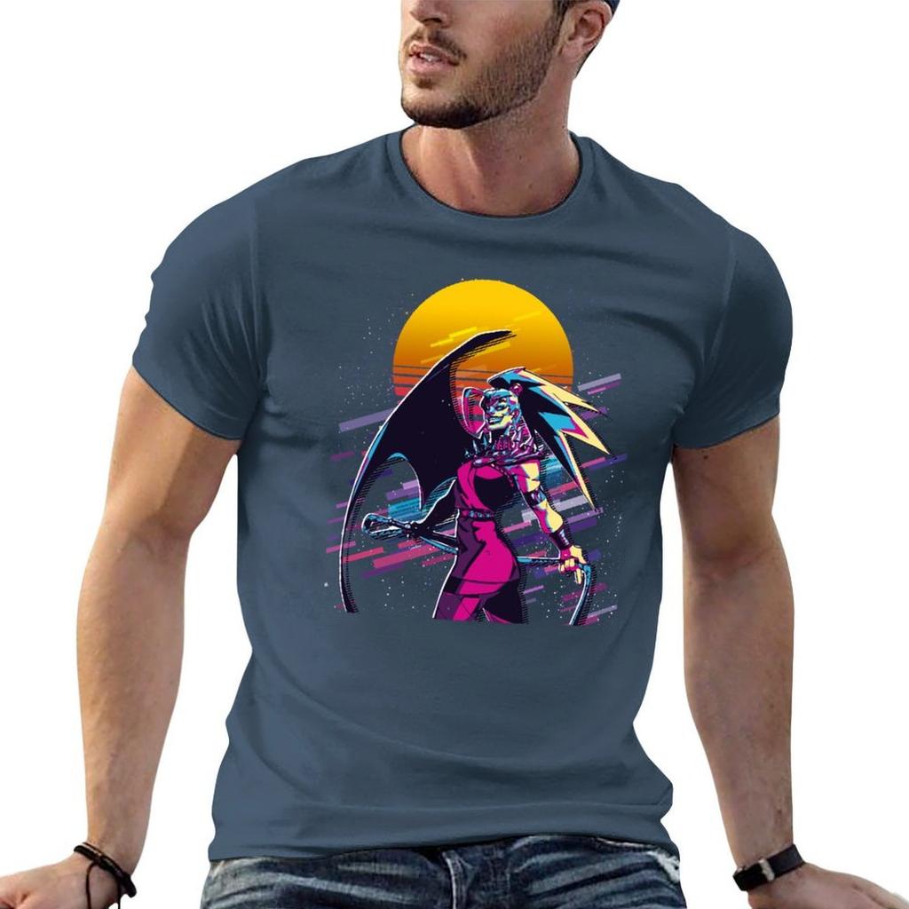 Alecto Hades 80s Retro Tshirt Casual Fashion Short Sleeve Cotton Tshirt