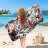 One Piece Printed Swim Towel, Portable Water Absorbent Towel for Beach Camping Daily Bathroom Use