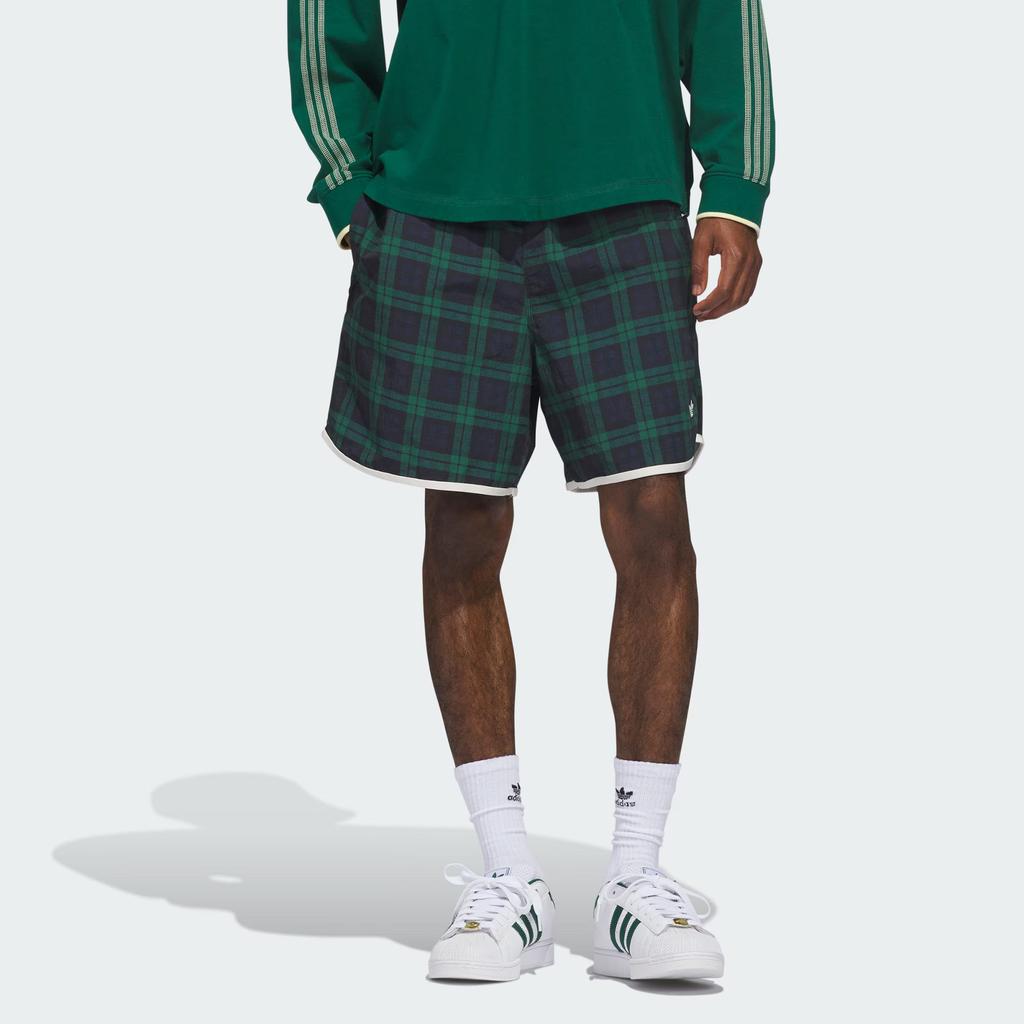 adidas Оригинальные Спортивные Шорты JZ0489, Клетчатые, Цветные Блоки, Средняя Посадка, Унисекс
