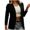 Женский однотонный кардиган с открытой передней частью, формальный костюм, блузка с длинными рукавами, пальто