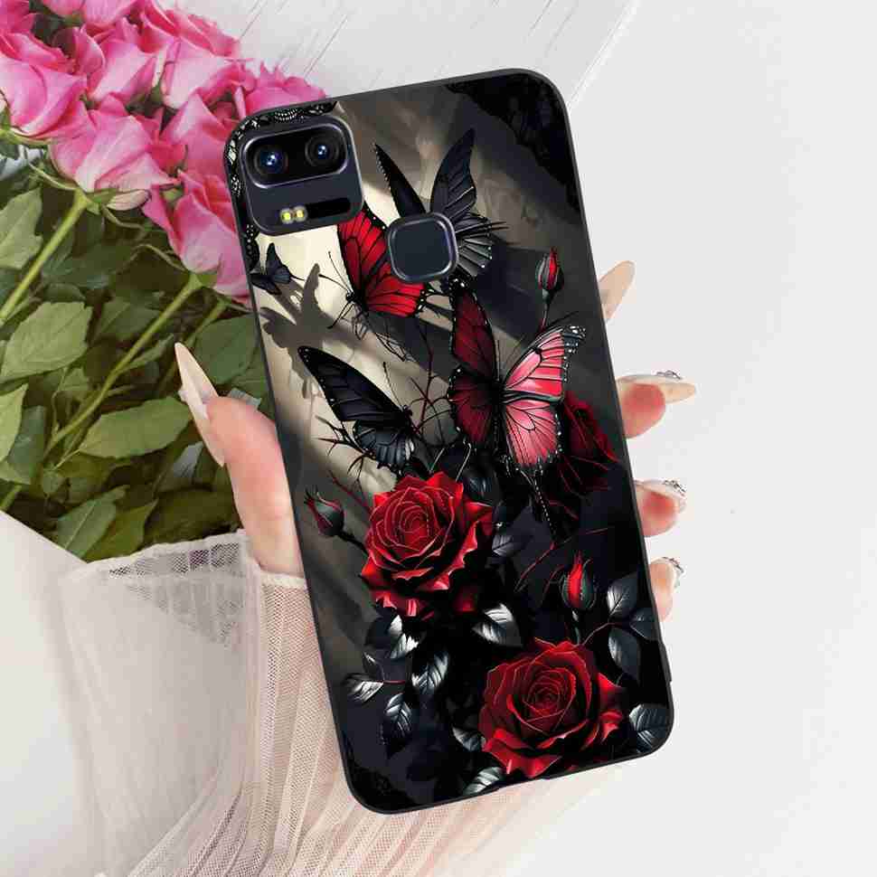 For Asus Zenfone 3 Zoom Case Cartoon Butterfly Lion Silicone TPU Black Soft Cover For Asus ZE553KL Phone Cases Bumper Fundas