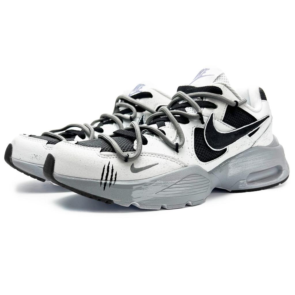 Nike Air Max Fusion Нескользящие Устойчивые к истиранию Низкие Беговые Кроссовки Женские Серый Черный CJ1671-100(Команда285-)