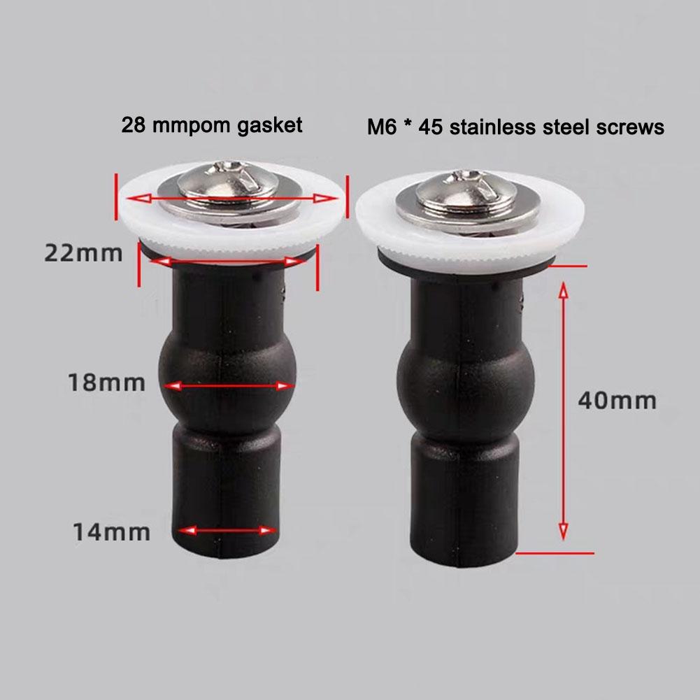 Винты для крышки унитаза из нержавеющей стали с адаптивной резиновой заглушкой