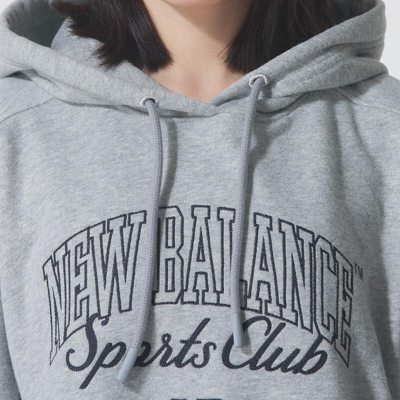 Women's New Balance Sweatshirts Women's Gray Hooded Moderate Regular