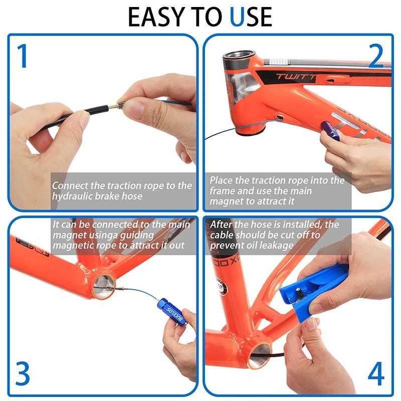 BUCKLOS Bike Internal Cable Routing Kit Road Mountain Bike Brake Shift Hydraulic Inner Wire Install Guide Tool Bicycle Tools