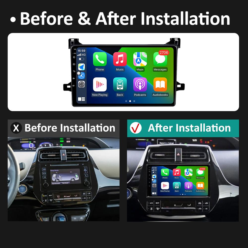 Bluetooth автомобильный видео радиоплеер для Toyota Prius XW50 2015 2016 2017 2018 2019 2020 вентилятор охлаждения DSP стерео автомагнитола головное устройство