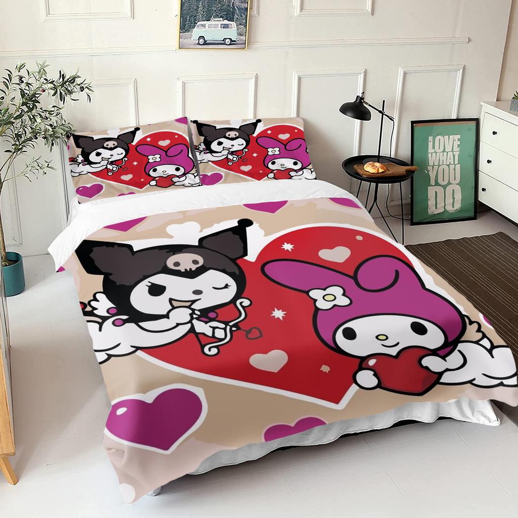 Серия Sanrio Kurome 3-предметный 1 пододеяльник Комплект постельного белья из одного предмета Conforte Luxus Изысканный Подарок на День Рождения Полиэстер Домашний Декор