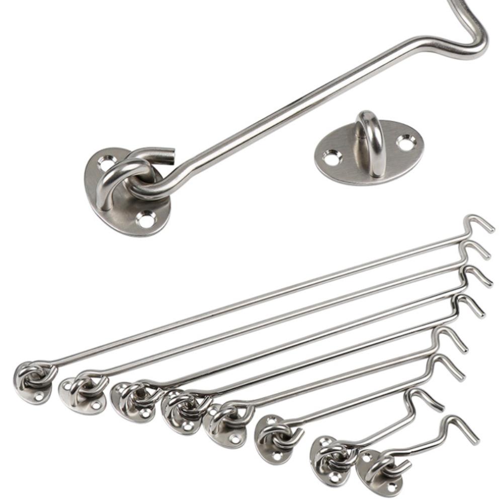 Крючок для замка окна из нержавеющей стали Крючки для ворот Многоцелевые ветрозащитные крючки для ворот и замки с петлями Прочный крючок и петля для кабины