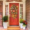 Fall Wreaths For Front Door Autumn Maples Leaf Pumpkin Berry Wreath Teardrop Garland Indoor Outdoor Decoration Navidad