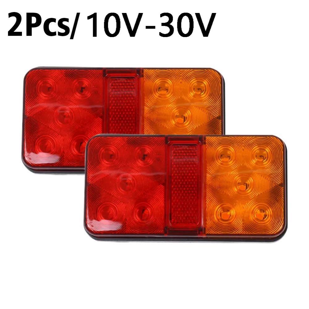 2Pcs Side Light Rear Tail Lights Lamps 10 LED Turn Signal Indicator Stop Indicator Lamp  Lorry Truck