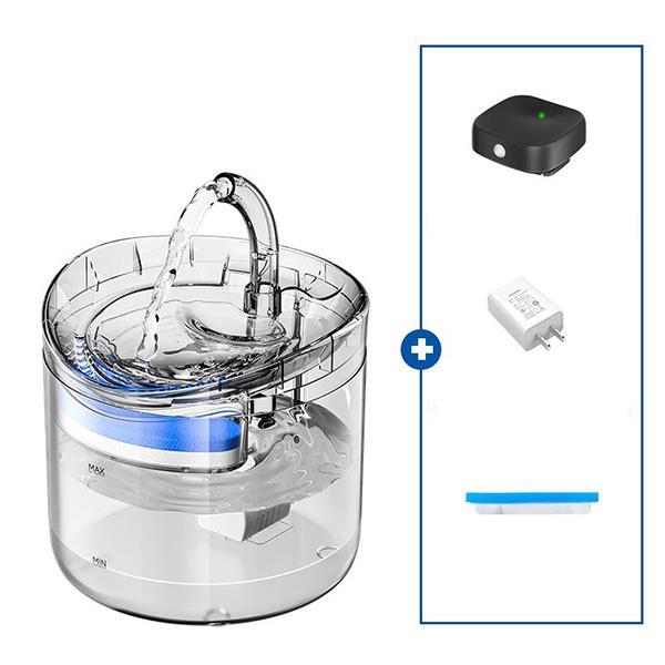 WTEMPO Автоматический фонтанчик для воды для кошек, угольный фильтр, поилка для кошек, диспенсер для воды для собак, датчик для домашних животных, питьевой фонтанчик для кошек