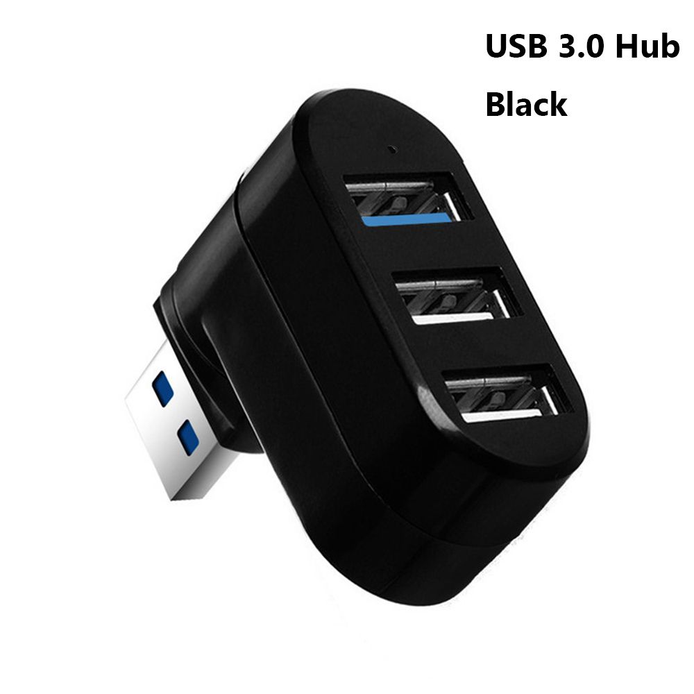 New Rotatable High Speed Mini 3 Ports Splitter Box Adapter USB 3.0 Hub
