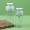 150ml200ml300ml Transparent Flat Shoulder Press Lotion Bottle Empty Essence Water Facial Cleanser Dispenser Cosmetic Containers