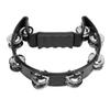 Tambourine Jingle Black Cat Shape Non Slip Handle Half Moon Handheld Tambourine for Party