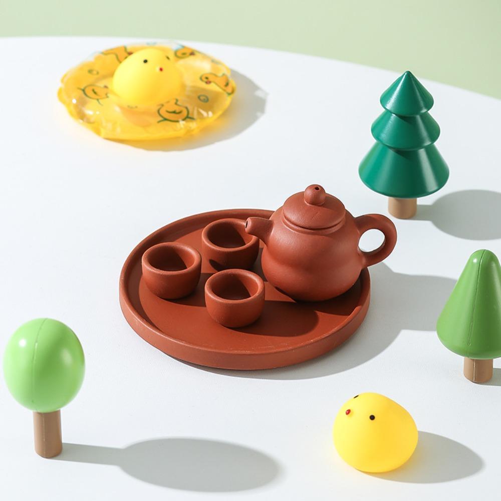 Antique Miniature Tea Set Funny Multipurpose Children's Tea Set Portable Cute Handmade Pottery Teapot Home Tea Ceremony