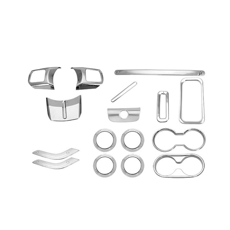 SHINEKA ABS украшение интерьера автомобиля, наклейки, полный комплект отделки, 2/4 дверные аксессуары для Jeep Wrangler JK JKU