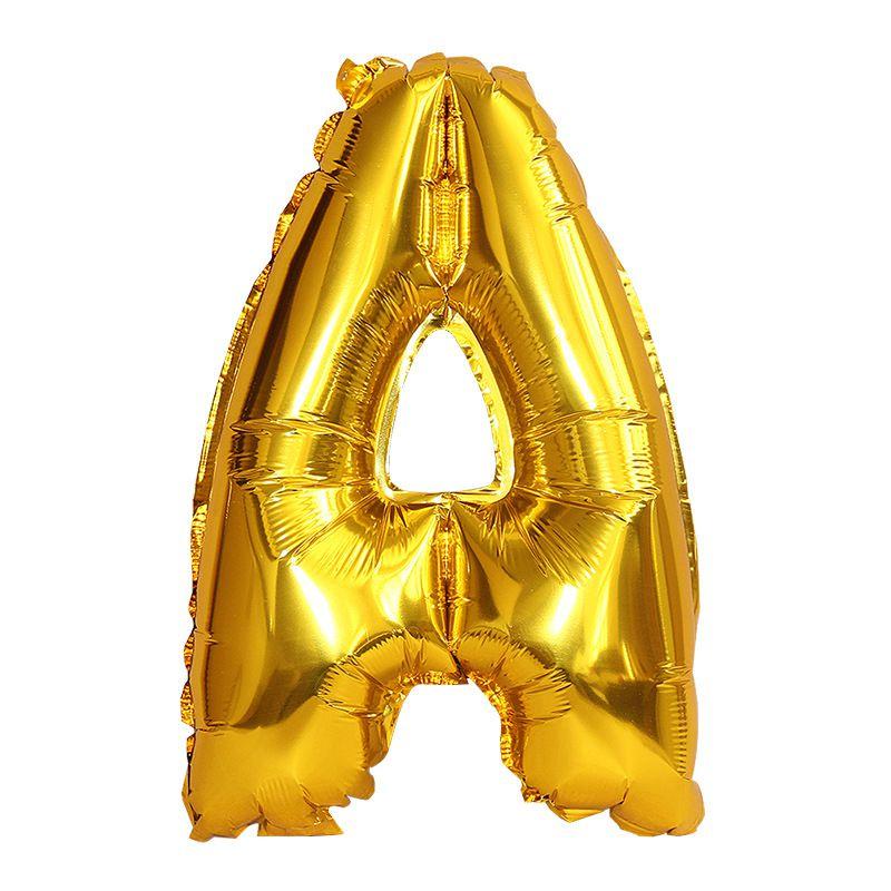 Роскошные 16-дюймовые золотые и серебряные надувные шары-буквы и цифры для праздников