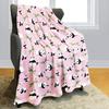 Cute Panda Pink Blanket Plush Blanket Suitable For Girl Bedroom Bedding Blanket