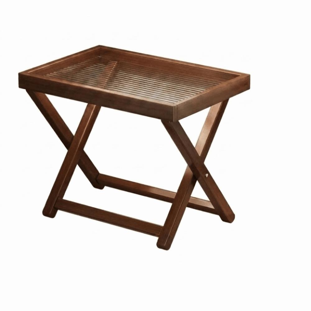 Quick Setup Wooden Small Table Sturdy Base Folding Sofa Table Home Living Room