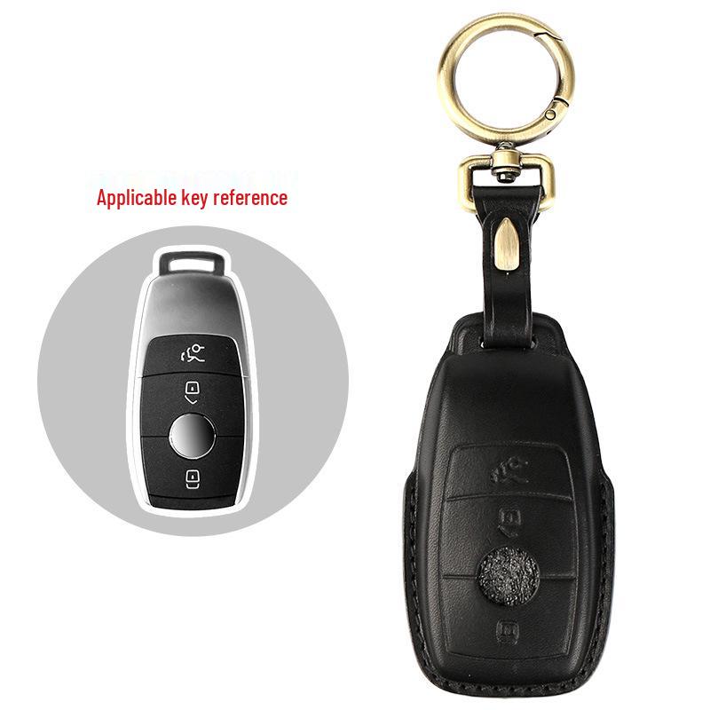 Чехол для смарт-ключа автомобиля из натуральной кожи ручной работы для Mercedes - Полная защита