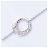 [J0153] - Silver Bracelet 'Goddess' Silver White (rhodium-plated) - 15 Mm