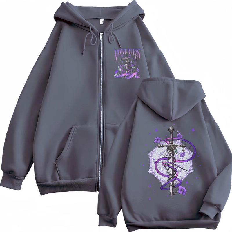 Powerless Kai Azer Book Cover Zipper Sweatshirts Gift for Men Women's Fashion Aesthetic Zip Up Hoodies High Quality Coats Jacket