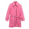 Made In Italy Long Sleeve Stainless Collar Coat 38 Pink Women Used