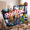 Roblox Printed Flannel Blanket, Skin Friendly Warm Throw for Indoor Couch Bed Daily Use