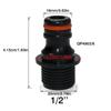 2 шт. Коннектор-штуцер G1/2" и G3/4" Коннектор для крана 16 мм Быстросъемный Адаптер для садового шланга Фитинг для водопроводной трубы для полива