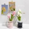 Tulip Bouquet in Mini Bucket – Car Dashboard Decor, Living Room Ornament, Birthday Gift for Best Friend, Photo Prop & Thoughtful