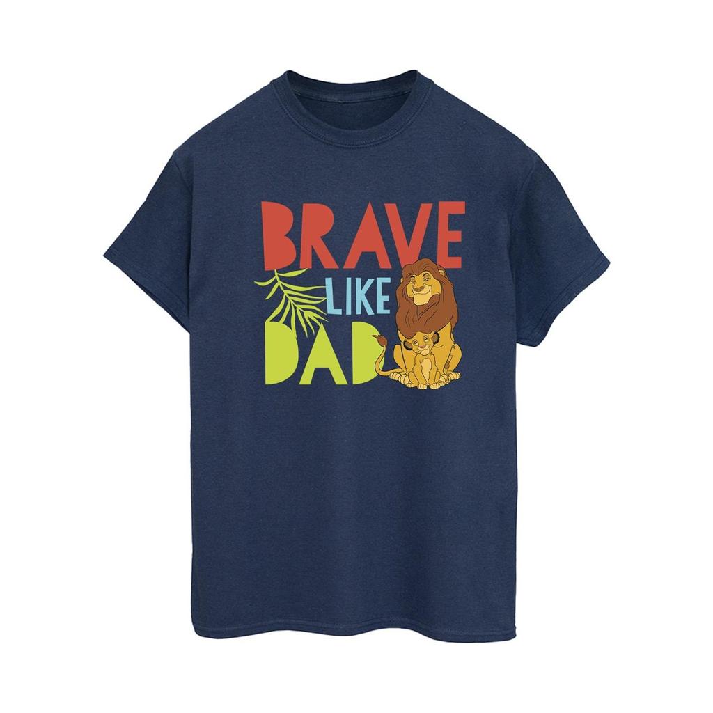 Disney Womens/Ladies The Lion King Brave Like Dad Cotton Boyfriend T-Shirt