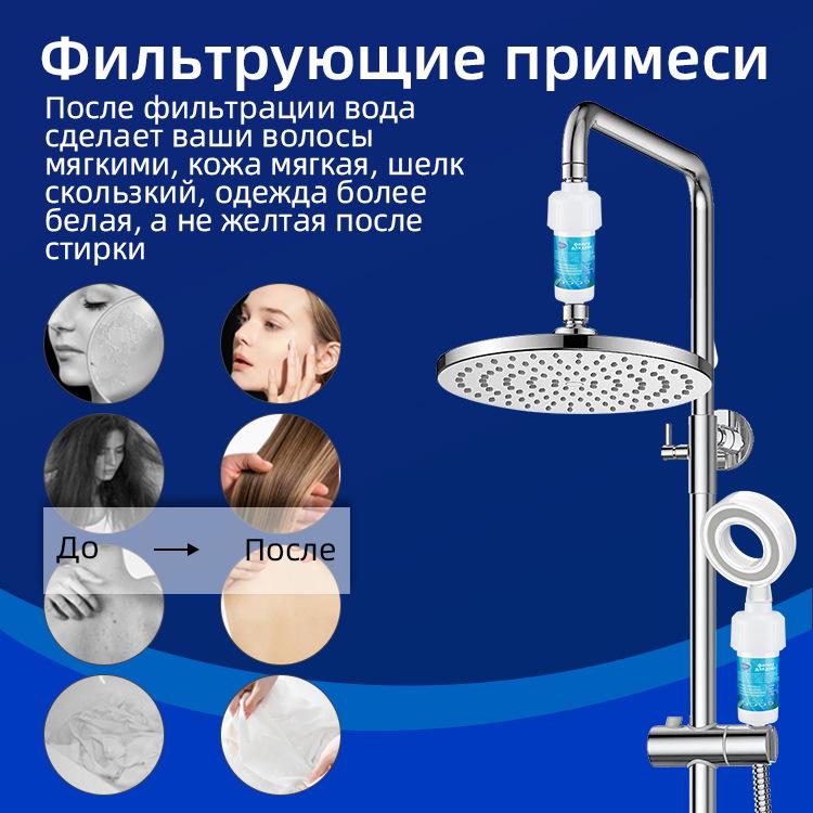 Сменные фильтрующие насадки для душа и крана для очистки воды и удаления хлора