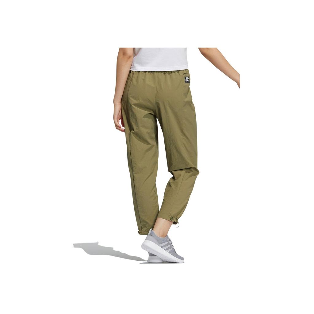 Adidas Брюки женские спортивные с принтом логотипа Neo, дышащие, повседневные, коричневые, HB4099