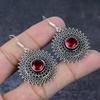 Mozambique Garnet Gemstone 925 Sterling Silver Gift Jewelry Earring 2"
