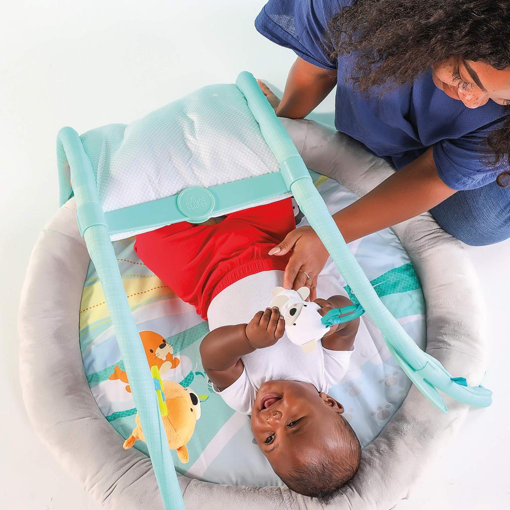 Bright Starts Arctic Glow Gym 0 месяцев Детский игровой коврик Игровой коврик Тканевая игрушка Синий 10421
