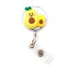 Easy Pull Buckle Badge Holder Avocado ID Card Retractable Badge Holder  Doctor Students