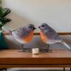 Cute Robin Bird Statue Nordic Style Yard Ornament Durable Bird Figurines  Indoor Living Room