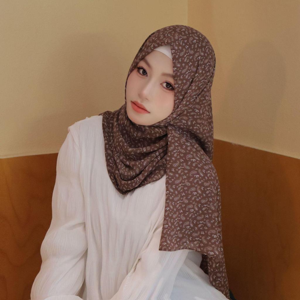 Spring/Summer 2025 Floral Chiffon Scarf Shawl for Sun Protection