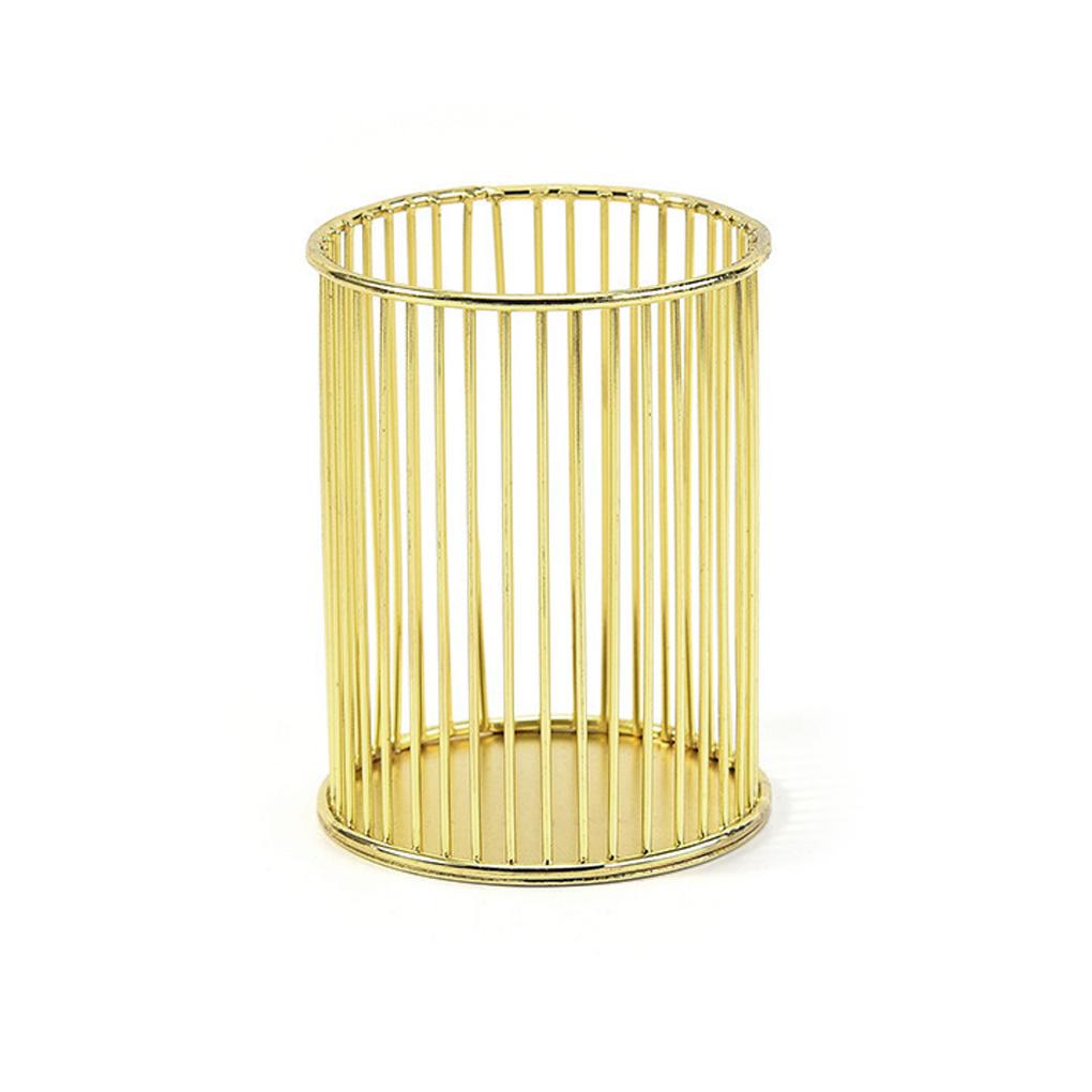 Металлический держатель для ручек, офисный органайзер, настольный полый контейнер, канцелярские принадлежности, многофункциональная модная корзина, бытовая химия