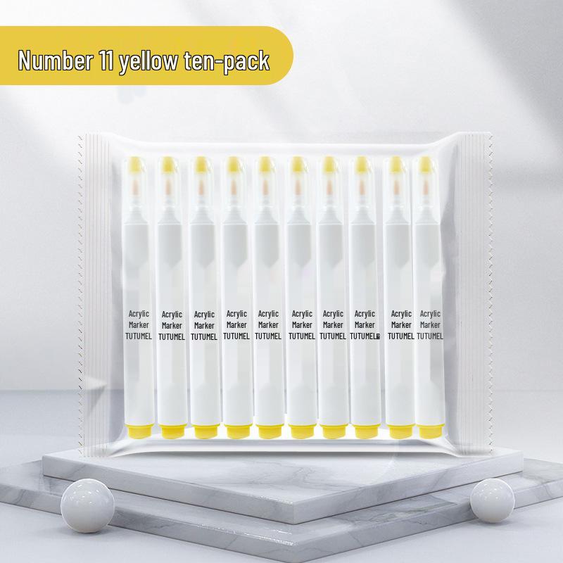 Набор водостойких художественных маркеров одного цвета, 36 штук - Черный, Белый, Красный непрозрачный - Идеально для детского рисования