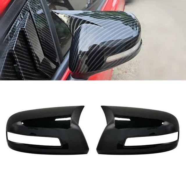 For Honda CIVIC 2012 2013 2014 Car Rearview Side Mirror Cover Wing Cap Exterior Sticker Rear View Case Trim Carbon Fiber Black
