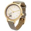 Fieldwork Women's Analog Watch with Genuine Leather Strap and Wood Pattern, Moomin Wood Leather Watch Y, Little My, White, Gray, MOM017-1